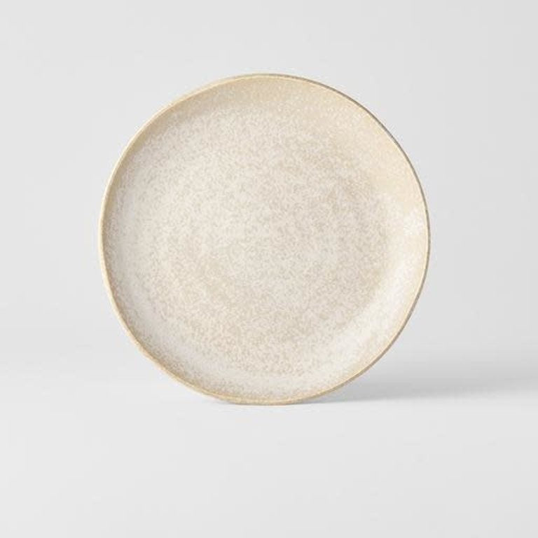 White Fade Organic Dinner Plate