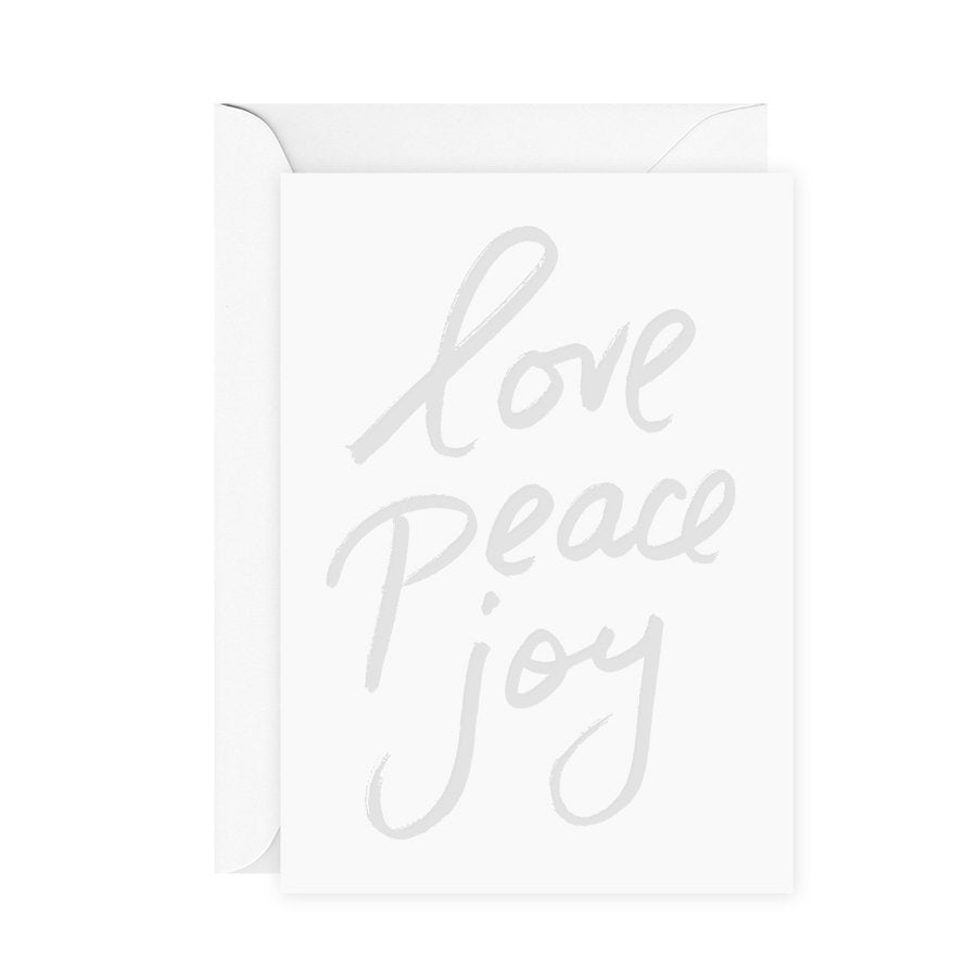 Love Peace Joy Greeting Card